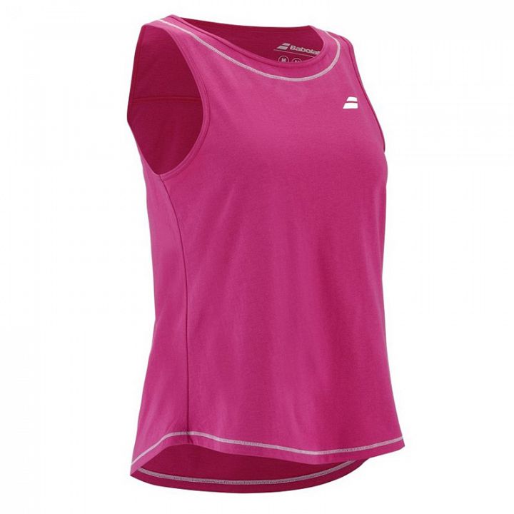 Babolat Exercise Cotton Tank Dark Pink